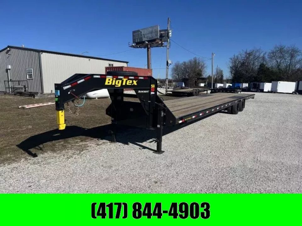 New 2026 Big Tex Trailers 102x40 Tandem 25.9K GN w/ Slide Out Ramps, 2-Speed Jacks 14PLY Tires