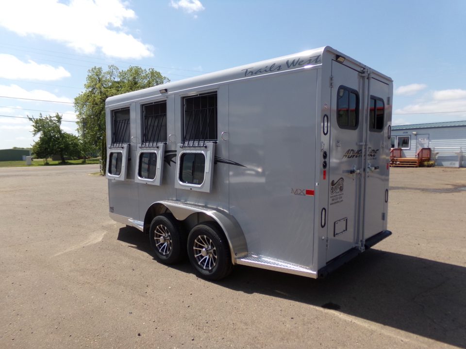 New 2027 Trails West Adventure MX II Titanium GREY 3 Horse Trailer