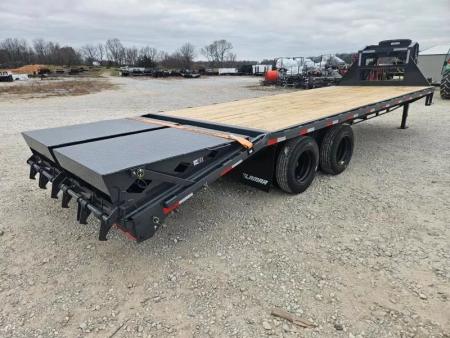 New 2026 Lamar Trailers 102X25 TANDEM DAUL GOOSENECK W/12K AXLES MAX RAMPS & 17.5" 18PLY