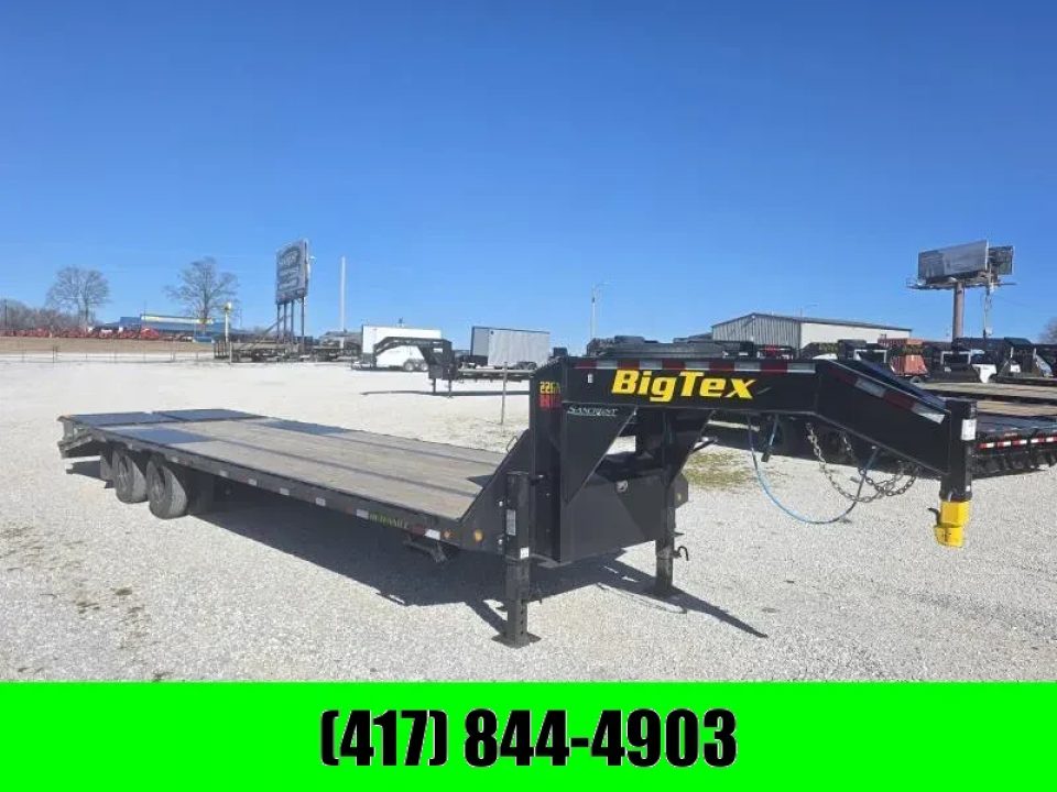 Used 2026 Big Tex Trailers 102x30 Tandem 23.9K GN Flatbed w/ Mega Ramps, Load Lights, & 2-Speed Jacks