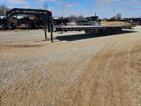 Used 2026 Iron Bull 102x34 TANDEM LO-PRO GOOSENECK W/10K AXLES 9FT HYDROTAIL CLETED & HYDROJACKS