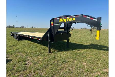 New 2026 Big Tex 102x33 Tandem 23.9K GN Flatbed w/ Sliding Ratchet Rail, 2-Speed Jacks, & Load Lights