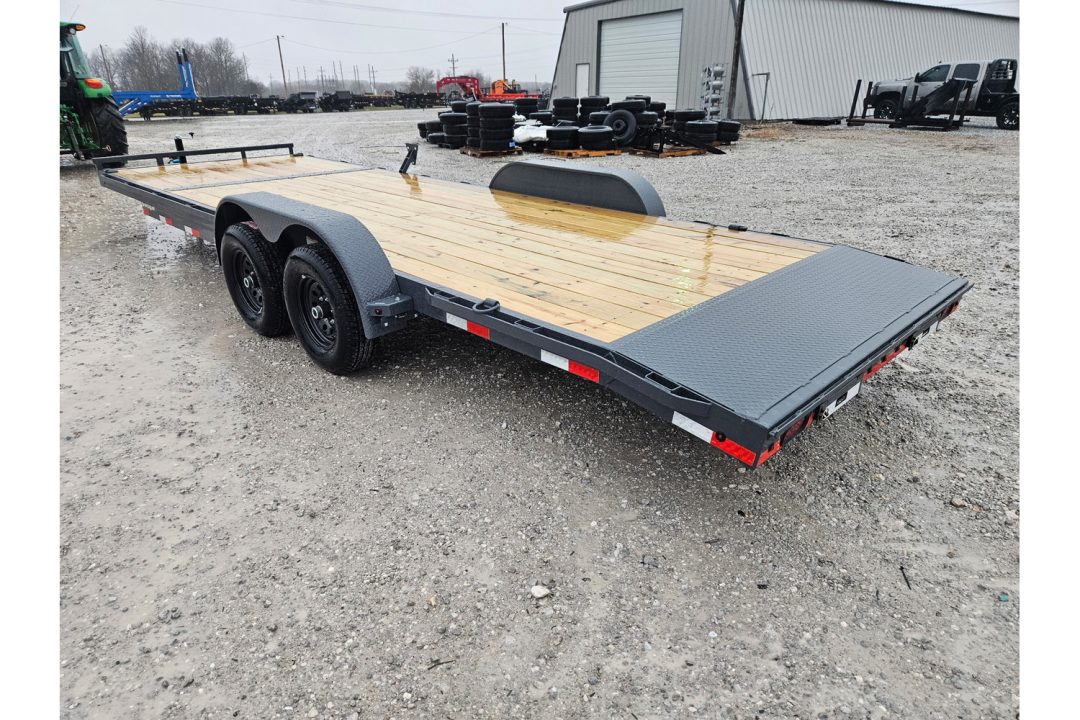 New 2026 Lamar 83X24 TANDEM 10K CAR HAULER W/2' STEEL DOVE & SLIDE OUT RAMPS