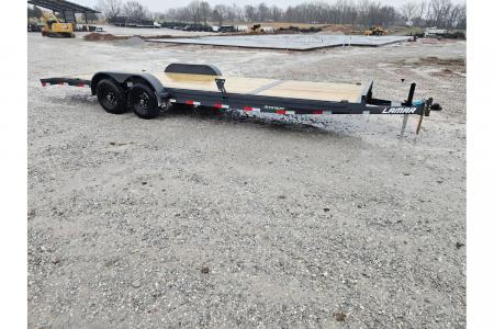 New 2026 Lamar 83X24 TANDEM 10K CAR HAULER W/2' STEEL DOVE & SLIDE OUT RAMPS