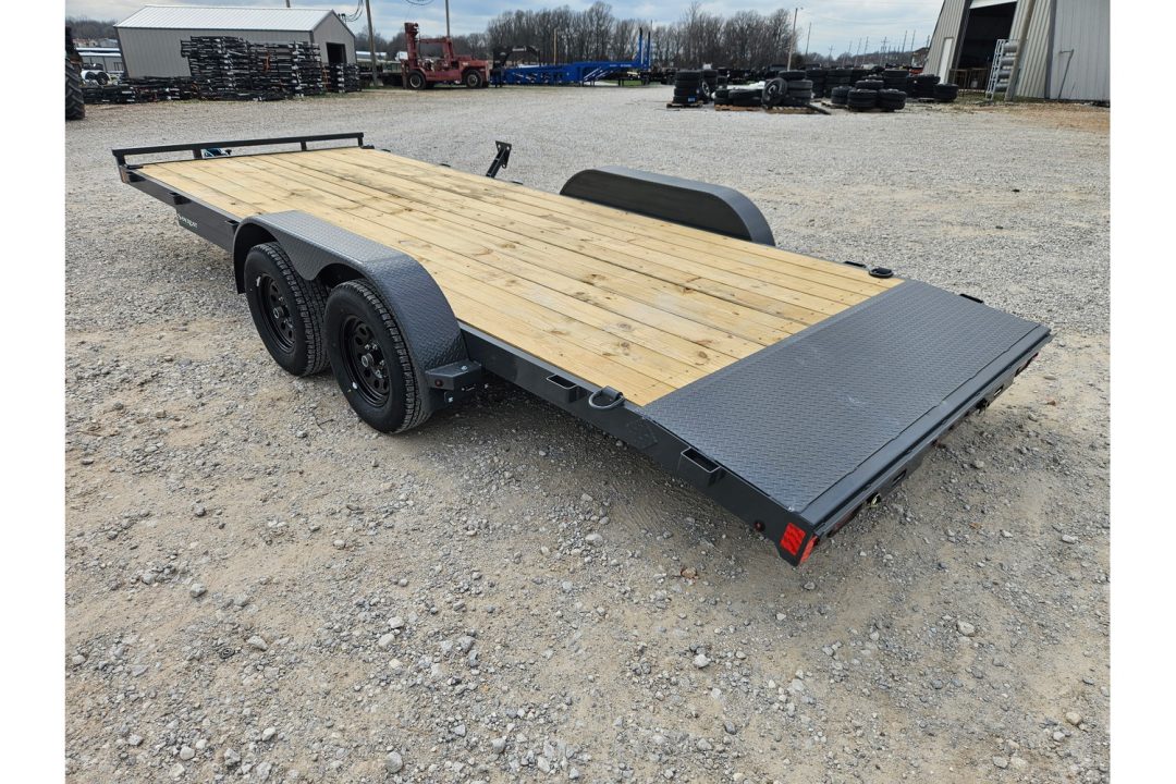 New 2026 Lamar 83X20 TANDEM 7K CAR HAULER W/2' STEEL DOVE & SLIDE OUT RAMPS