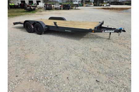 New 2026 Lamar 83X20 TANDEM 7K CAR HAULER W/2' STEEL DOVE & SLIDE OUT RAMPS