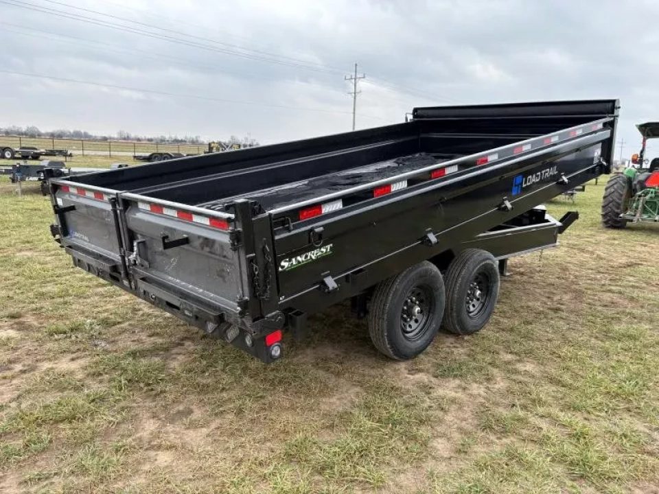 New 2026 Load Trail 96x16 Tandem 14K Deckover Dump Trailer W/18" Fold Down Sides