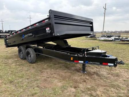 New 2026 Load Trail 96x16 Tandem 14K Deckover Dump Trailer W/18" Fold Down Sides