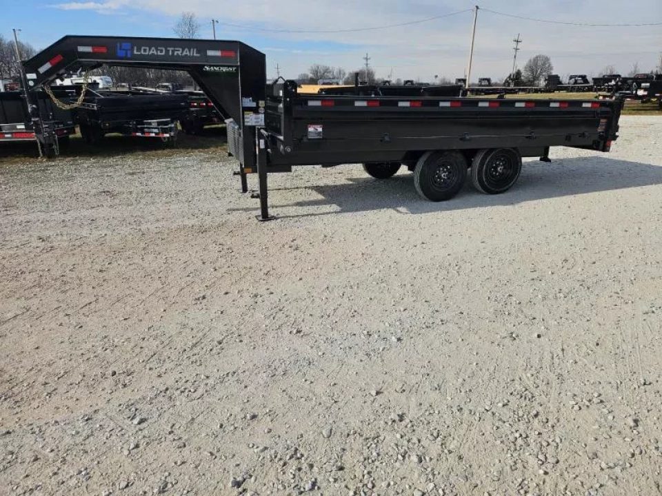 New 2026 Load Trail 96X16 TANDEM 14K GOOSENECK DECKOVER DUMP W/18" FOLD DOWN SIDES