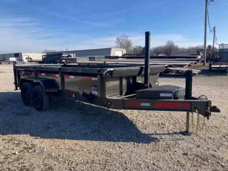 New 2026 MAXX-D 83X16 TANDEM 17.5K TELESCOPIC DUMP W/ 2' SIDES, HYDROJACK, 7GA FLOOR & SLIDE IN RAMPS
