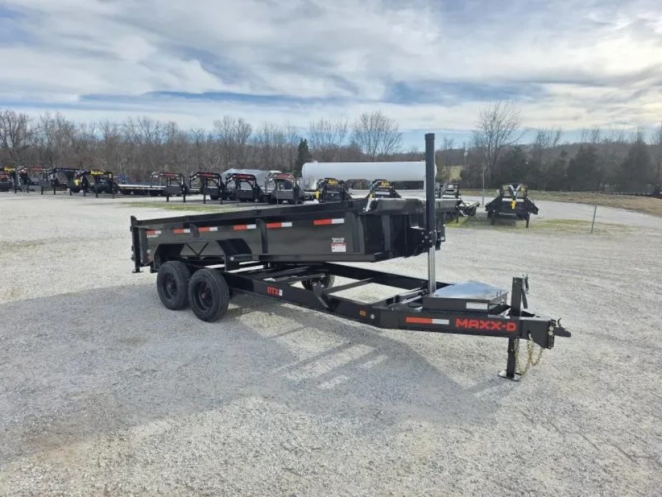New 2026 MAXX-D 83X16 TANDEM 17.5K TELESCOPIC DUMP W/ 24" SIDES, SLIDE IN RAMPS & WIRELESS REMOTE