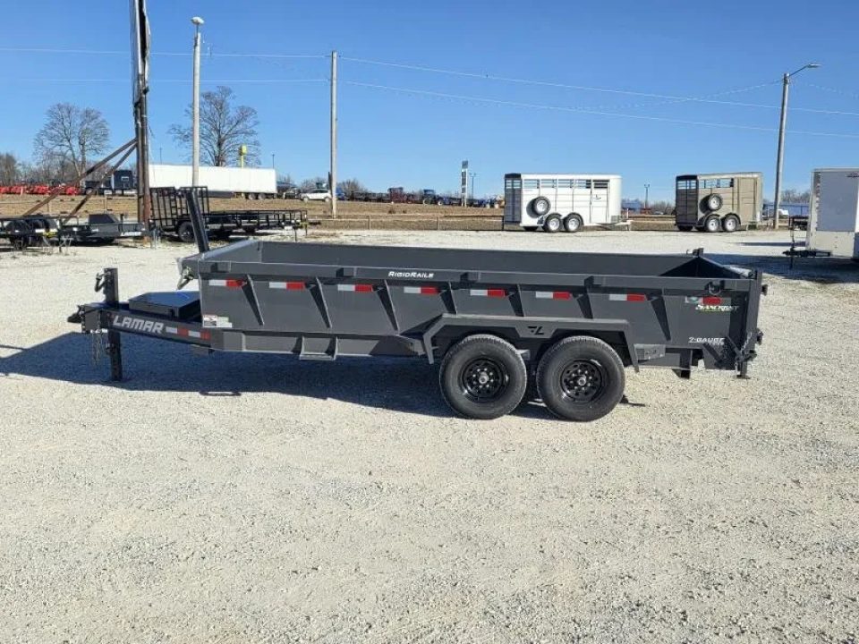 New 2026 Lamar Trailers 83x16 Tandem 14K Telescopic Dump w/ 2' Sides & 7 Gauge Floor