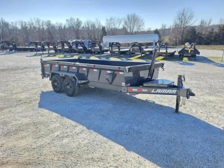 New 2026 Lamar Trailers 83x16 Tandem 14K Telescopic Dump w/ 2' Sides & 7 Gauge Floor