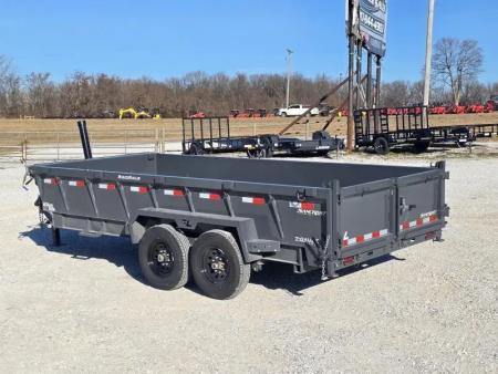 New 2026 Lamar Trailers 83x16 Tandem 14K Telescopic Dump w/ 2' Sides & 7 Gauge Floor
