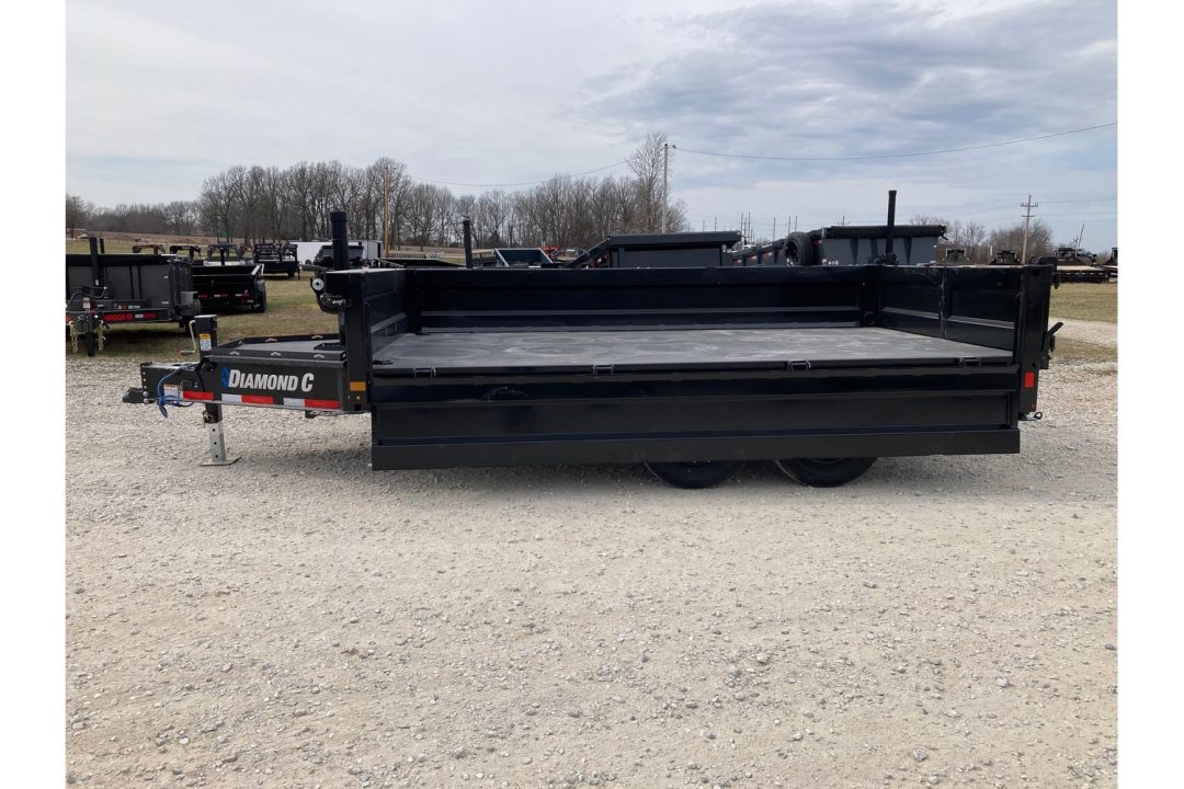 New 2026 Diamond C 96X14 TANDEM 15.5K TELESCOPIC DUMP W/ 22" FOLD DOWN SIDES, SLIDE IN RAMPS, 14 PLY TIRES & WIRELESS R