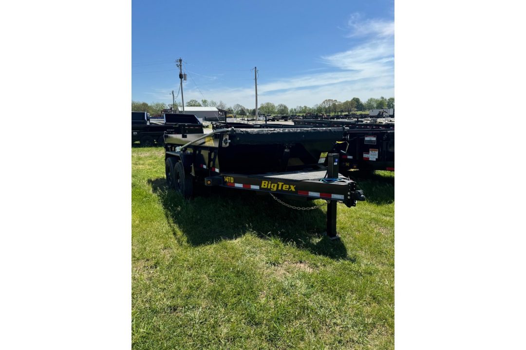 New 2026 Big Tex Trailers 14TD 83x16 Telescopic Dump Trailer W/2' Sides WITH SPRING ARM TARP / SOLAR /14 PLY TIRES