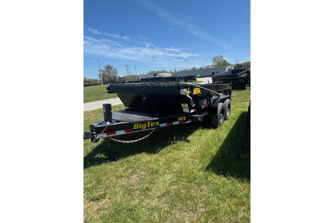 New 2026 Big Tex Trailers 14TD 83x16 Telescopic Dump Trailer W/2' Sides WITH SPRING ARM TARP / SOLAR /14 PLY TIRES