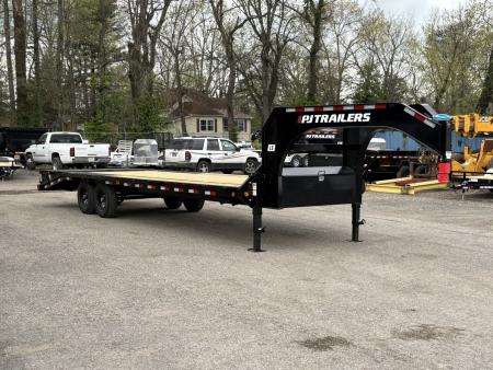 New 2026 PJ Trailers 102  x 28' Low-Pro Flatdeck With Singles (LS) Flatbed Trailer
