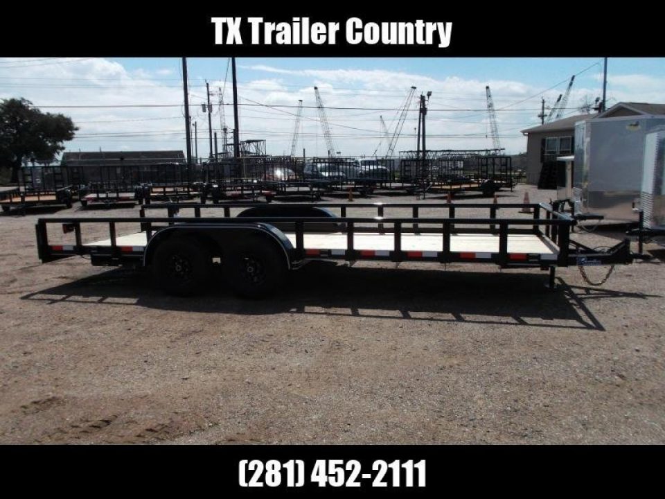 New 2026 Longhorn Trailers 83x20 Utility Trailer / 5200# Axles / 5ft C-Channel Stow Away Ramps / Pipetop