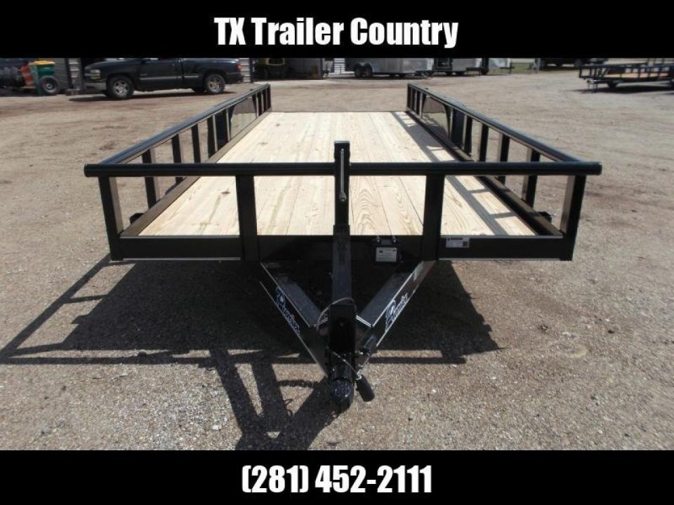 New 2026 Longhorn Trailers 83x20 Utility Trailer / 5200# Axles / 5ft C-Channel Stow Away Ramps / Pipetop