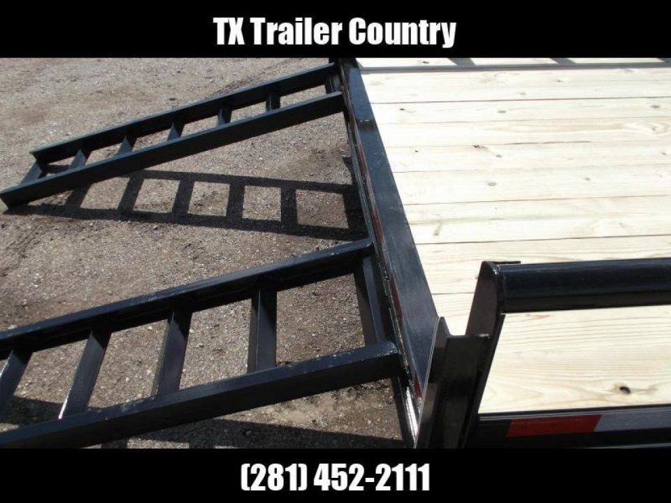 New 2026 Longhorn Trailers 83x20 Utility Trailer / 5200# Axles / 5ft C-Channel Stow Away Ramps / Pipetop