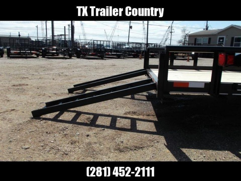 New 2026 Longhorn Trailers 83x20 Utility Trailer / 5200# Axles / 5ft C-Channel Stow Away Ramps / Pipetop
