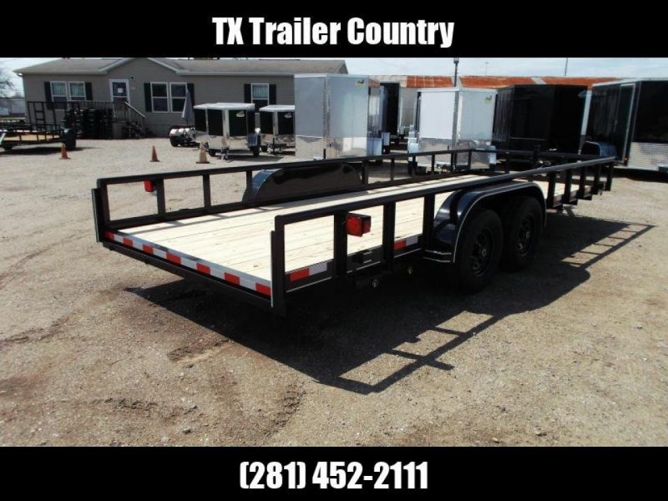 New 2026 Longhorn Trailers 83x20 Utility Trailer / 5200# Axles / 5ft C-Channel Stow Away Ramps / Pipetop