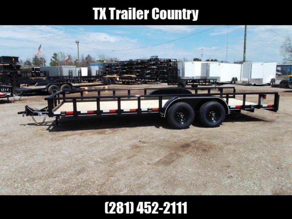 New 2026 Longhorn Trailers 83x20 Utility Trailer / 5200# Axles / 5ft C-Channel Stow Away Ramps / Pipetop