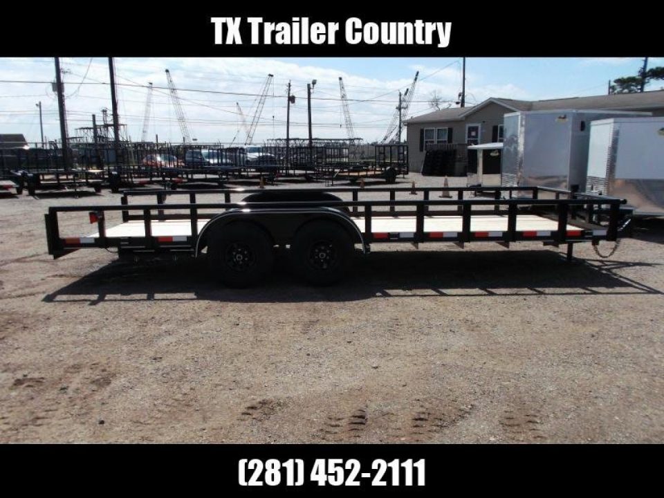 New 2026 Longhorn Trailers 83x20 Utility Trailer / 5200# Axles / 5ft C-Channel Stow Away Ramps / Pipetop