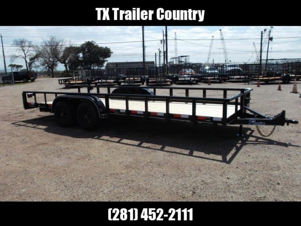 New 2026 Longhorn Trailers 83x20 Utility Trailer / 5200# Axles / 5ft C-Channel Stow Away Ramps / Pipetop