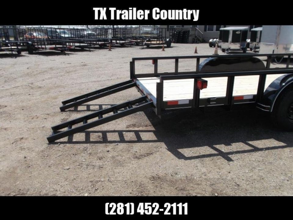 New 2026 Longhorn Trailers 83x20 Utility Trailer / 5200# Axles / 5ft C-Channel Stow Away Ramps / Pipetop