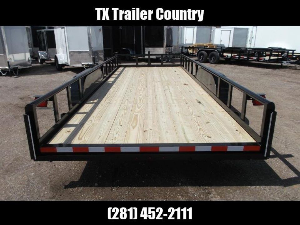 New 2026 Longhorn Trailers 83x20 Utility Trailer / 5200# Axles / 5ft C-Channel Stow Away Ramps / Pipetop
