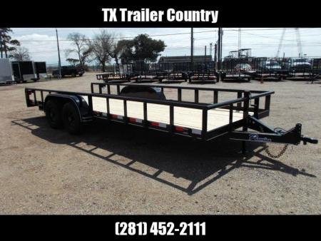 New 2026 Longhorn Trailers 83x20 Utility Trailer / 5200# Axles / 5ft C-Channel Stow Away Ramps / Pipetop