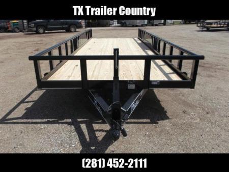 New 2026 Longhorn Trailers 83x20 Utility Trailer / 5200# Axles / 5ft C-Channel Stow Away Ramps / Pipetop