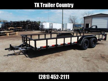 New 2026 Longhorn Trailers 83x20 Utility Trailer / 5200# Axles / 5ft C-Channel Stow Away Ramps / Pipetop