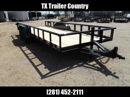 New 2026 Longhorn Trailers 83x20 Utility Trailer / 5200# Axles / 5ft C-Channel Stow Away Ramps / Pipetop