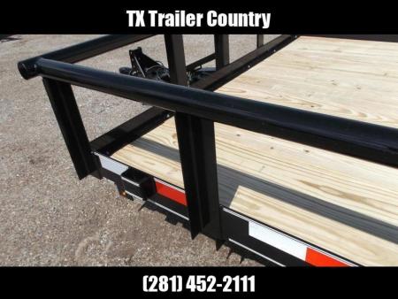 New 2026 Longhorn Trailers 83x20 Utility Trailer / 5200# Axles / 5ft C-Channel Stow Away Ramps / Pipetop
