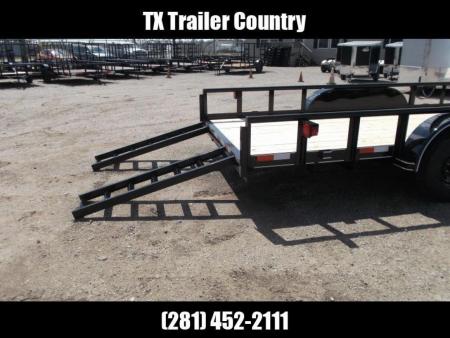 New 2026 Longhorn Trailers 83x20 Utility Trailer / 5200# Axles / 5ft C-Channel Stow Away Ramps / Pipetop