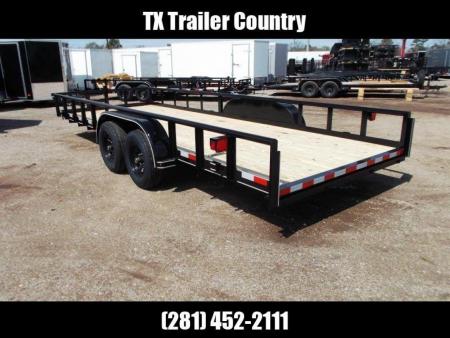 New 2026 Longhorn Trailers 83x20 Utility Trailer / 5200# Axles / 5ft C-Channel Stow Away Ramps / Pipetop