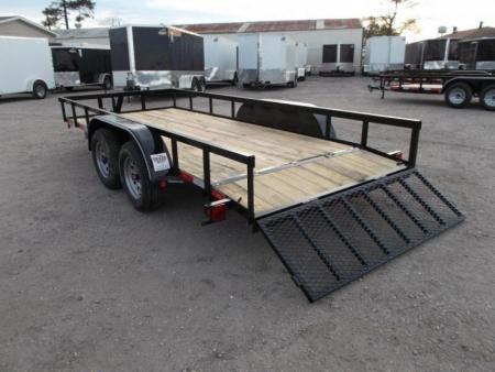 New 2026 Longhorn Trailers 83x16 Tandem Axle Utility Trailer / ATV Trailer / Side by Side Trailer / 2ft Dovetail / 2ft Ramp Gate / Electric Brakes