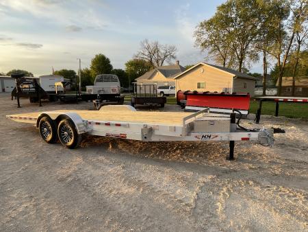New 2026 H&H Trailers 82x22 Aluminum Electric Tilt Speed Loader 14K Equipment Trailer