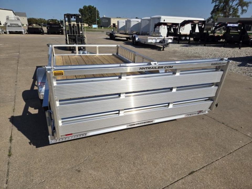 New 2026 H&H Trailers 82x14 Aluminum ATV Trailer 3K Idler Utility Trailer