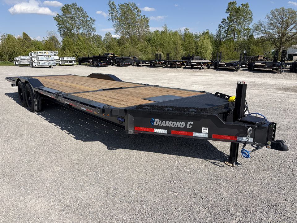 New 2026 Diamond C Trailers HXD207L24X102 (24' x 102") 14.9K Full Width Partial Tilt Equipment Trailer