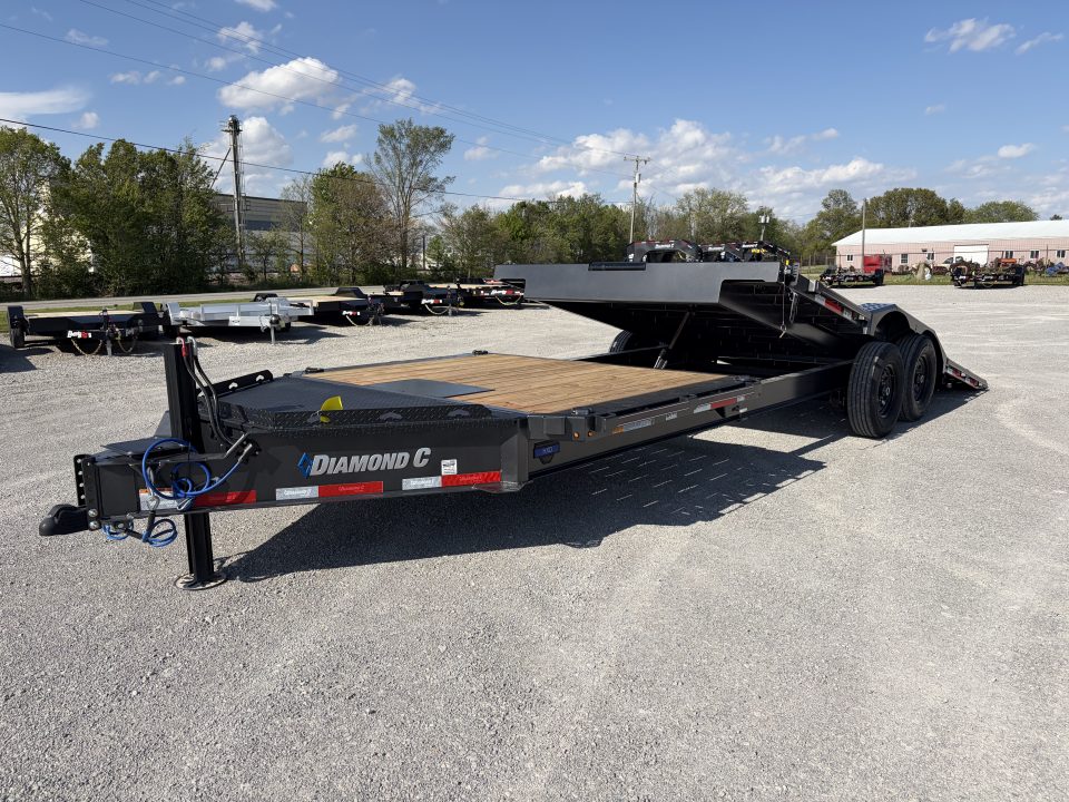 New 2026 Diamond C Trailers HXD207L24X102 (24' x 102") 14.9K Full Width Partial Tilt Equipment Trailer