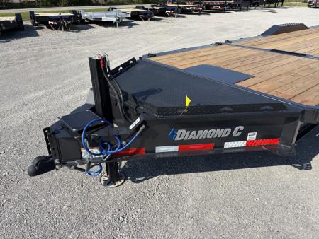 New 2026 Diamond C Trailers HXD207L24X102 (24' x 102") 14.9K Full Width Partial Tilt Equipment Trailer