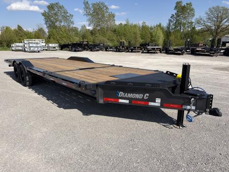 New 2026 Diamond C Trailers HXD207L24X102 (24' x 102") 14.9K Full Width Partial Tilt Equipment Trailer