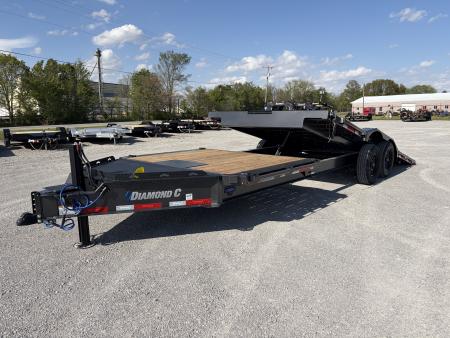 New 2026 Diamond C Trailers HXD207L24X102 (24' x 102") 14.9K Full Width Partial Tilt Equipment Trailer