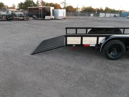New 2026 Longhorn Trailers 83x14 Tandem Axle Utility Trailer / Lowboy Utility Trailer / 4ft Heavy Duty Ramp Gate / Electric Brakes / LED Lights