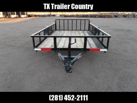 New 2026 Longhorn Trailers 77x12 Utility Trailer / 2ft Dovetail / 2ft Ramp Gate / LED Lights