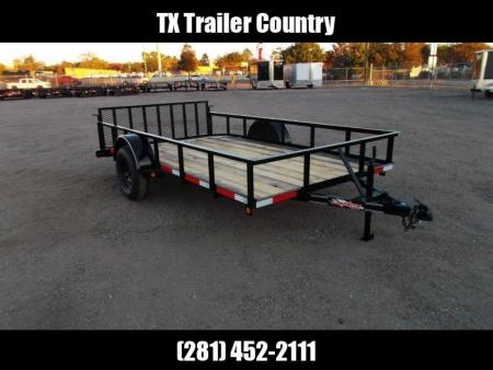 New 2026 Longhorn Trailers 77x12 Utility Trailer / 2ft Dovetail / 2ft Ramp Gate / LED Lights